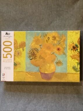 500-Piece Sunflowers By Van Gogh Puzzle by Mindbogglers Gold